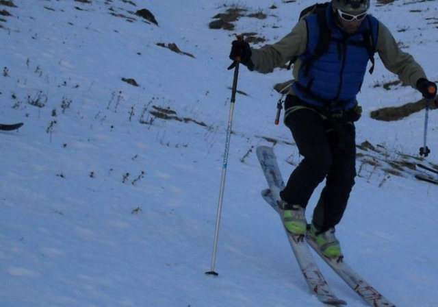 Crépuscule à skis 